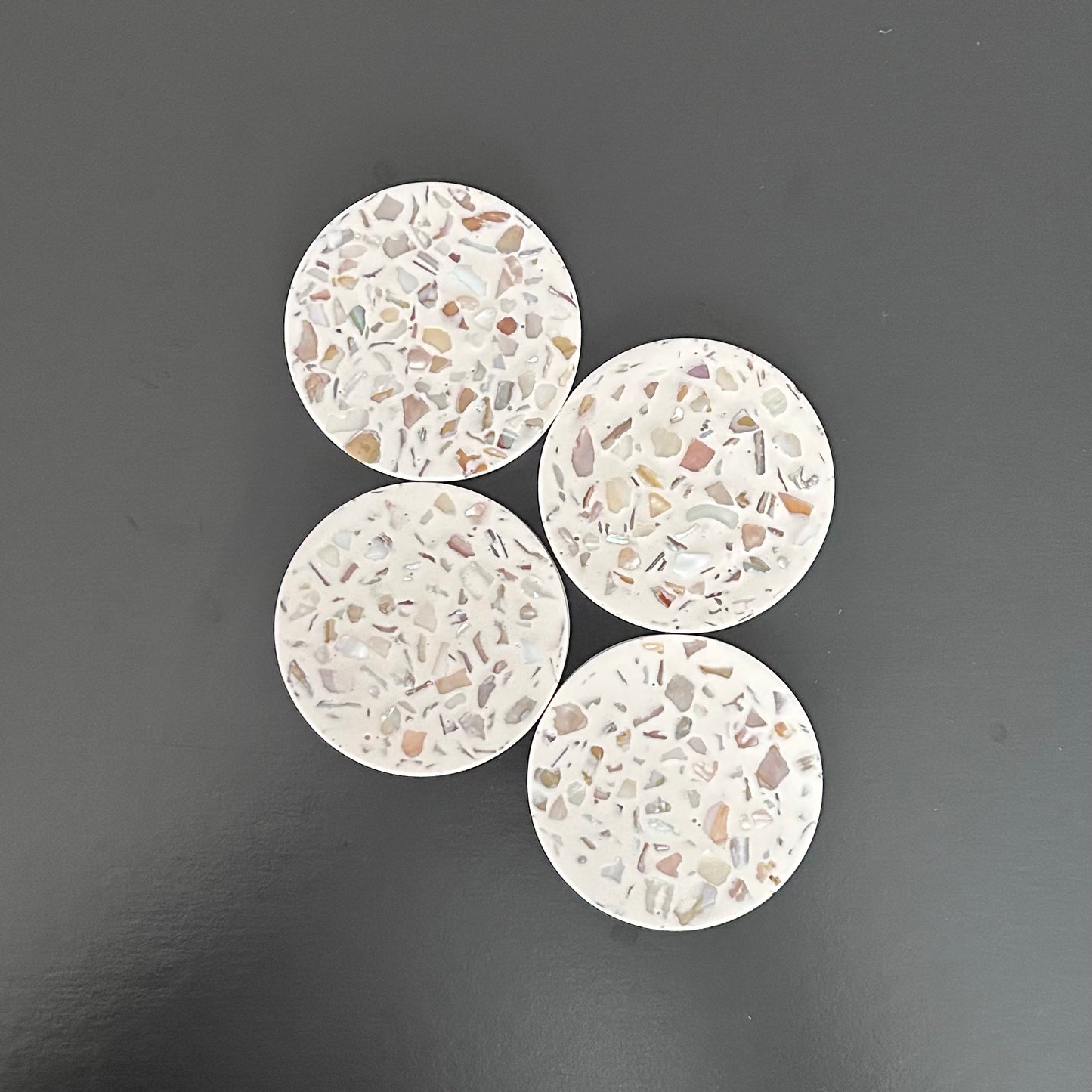 Round Seashell Terrazzo Coaster